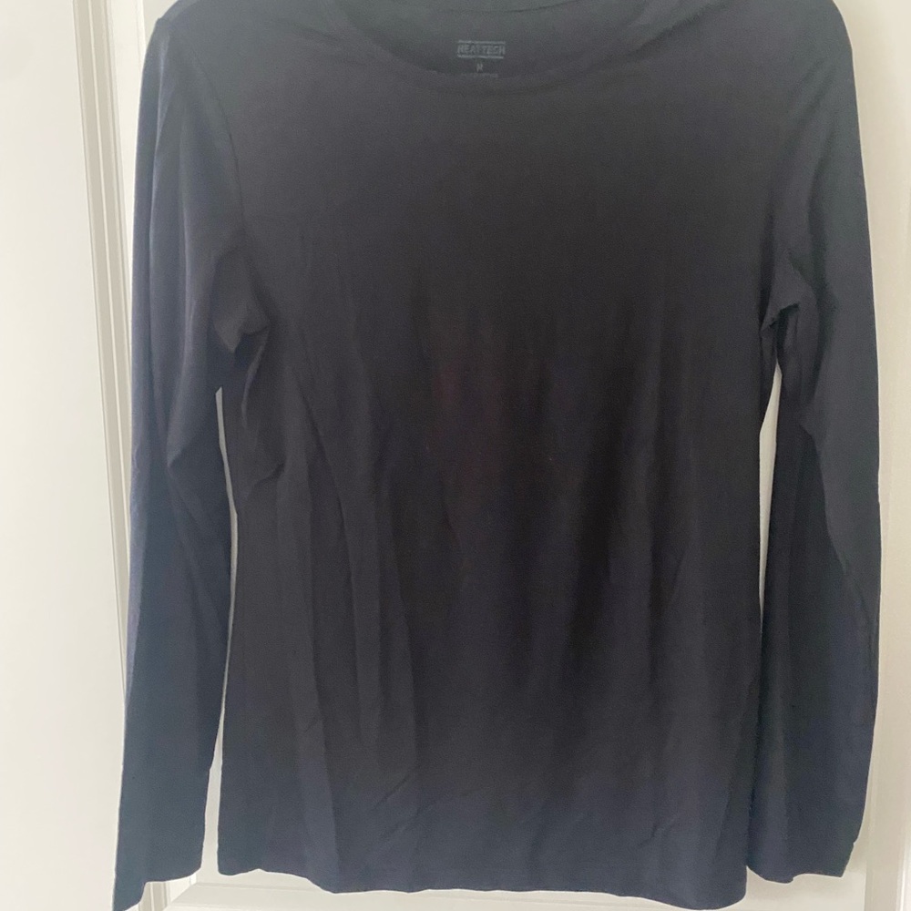 Uniqlo Black Long-Sleeve Crewneck Top